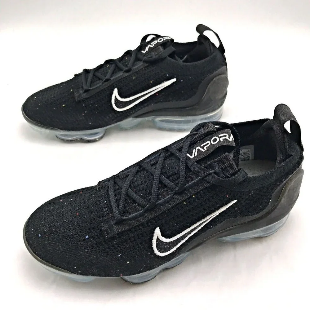 Nike Air Vapormax 2021 FK Flyknit Black Silver White DC4112-002 Womens S… - Picture 6 of 7